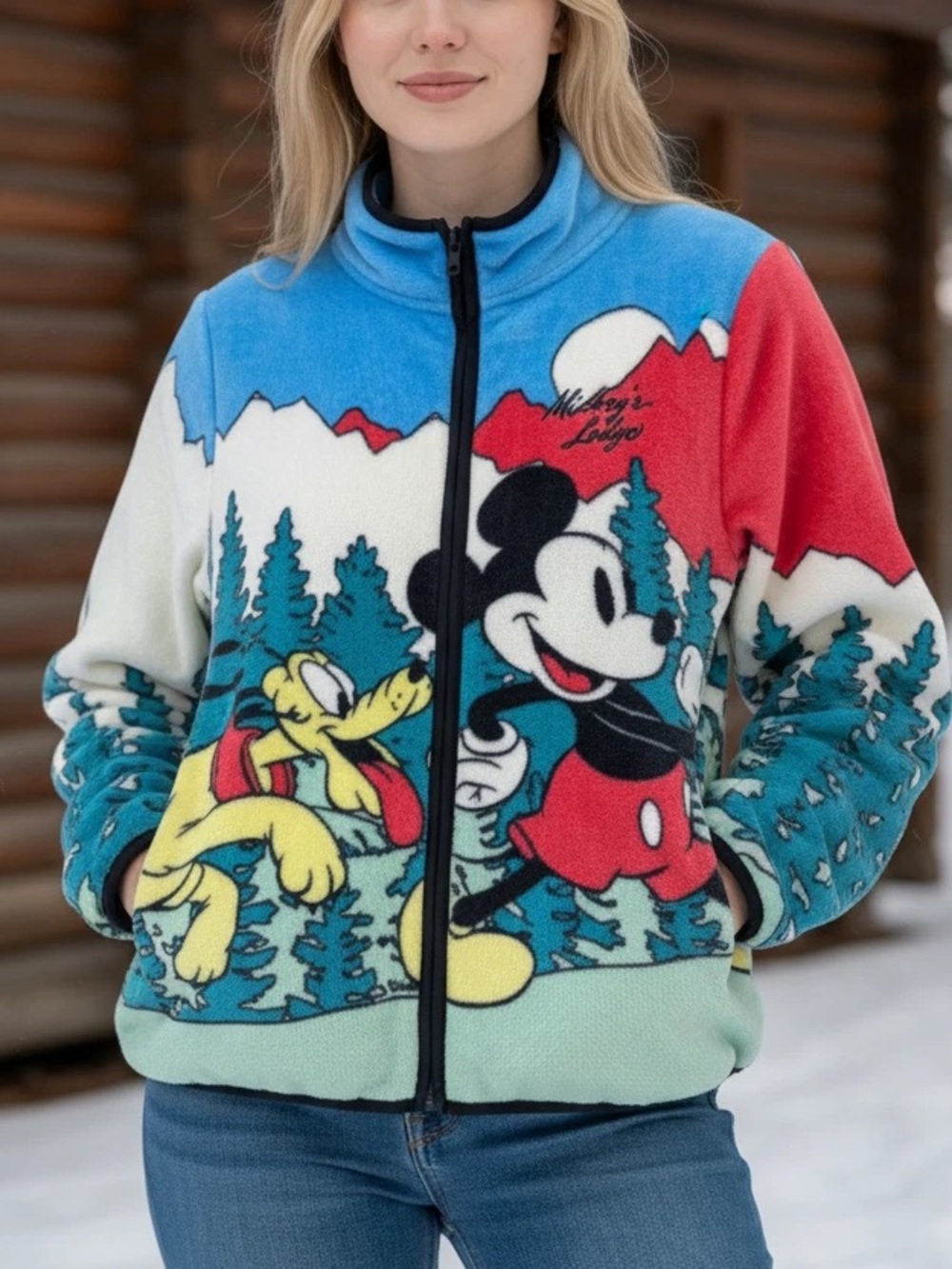 Disney • Mickey’s Lodge Fleece Zip Up Jacket